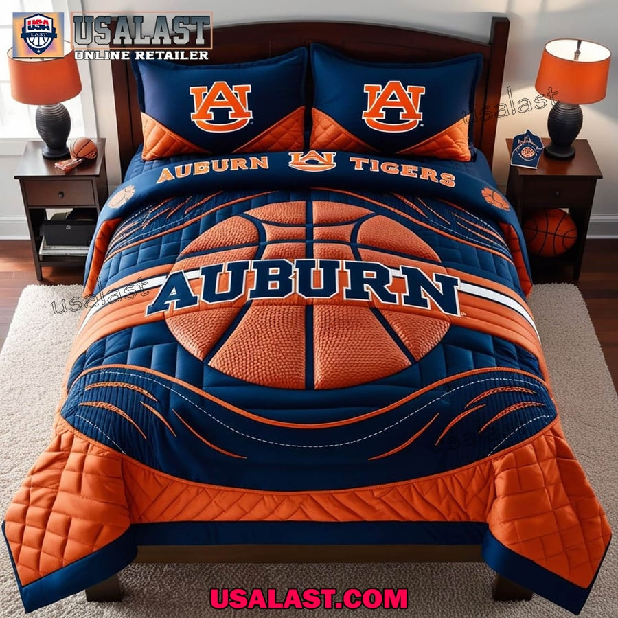 Auburn Tigers Basketball Bedding Set Duvet Cover