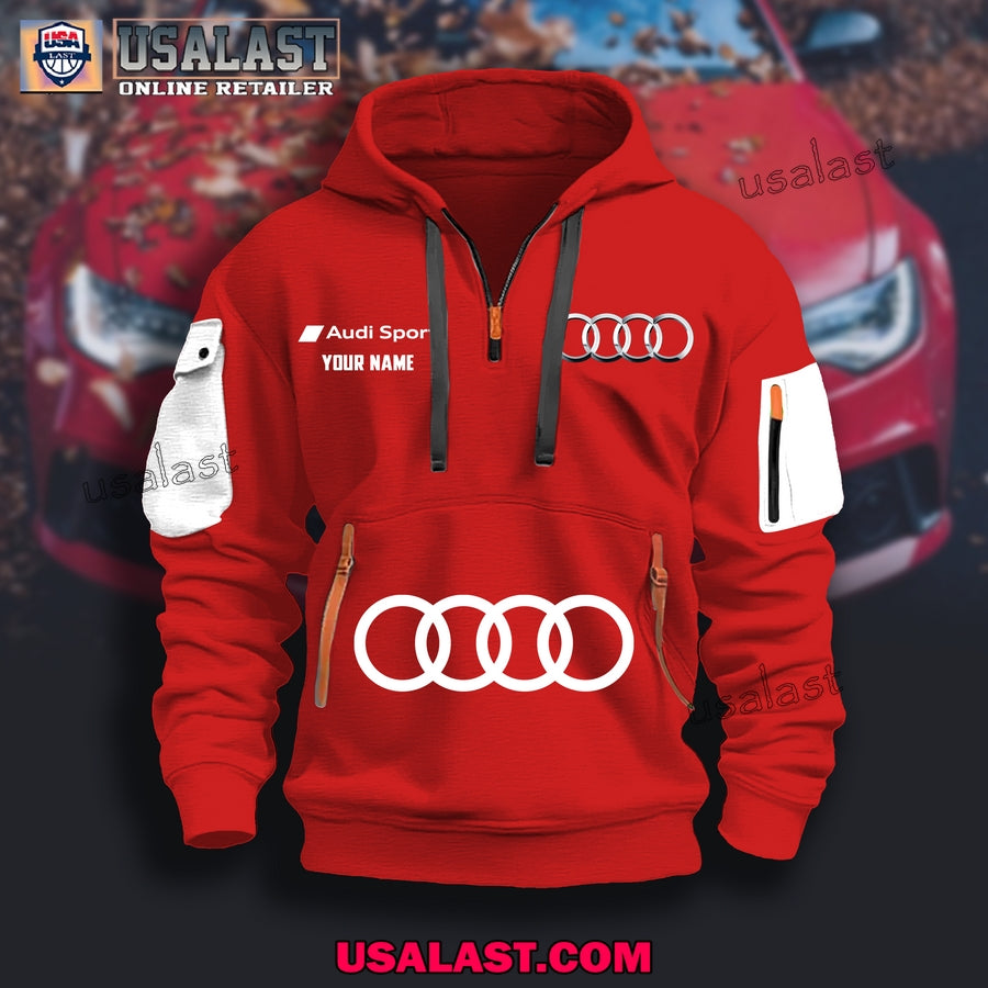 Audi Sport New Model 2025 Heavy Zip Hoodie