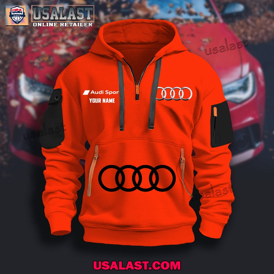 Audi Sport New Model 2025 Heavy Zip Hoodie