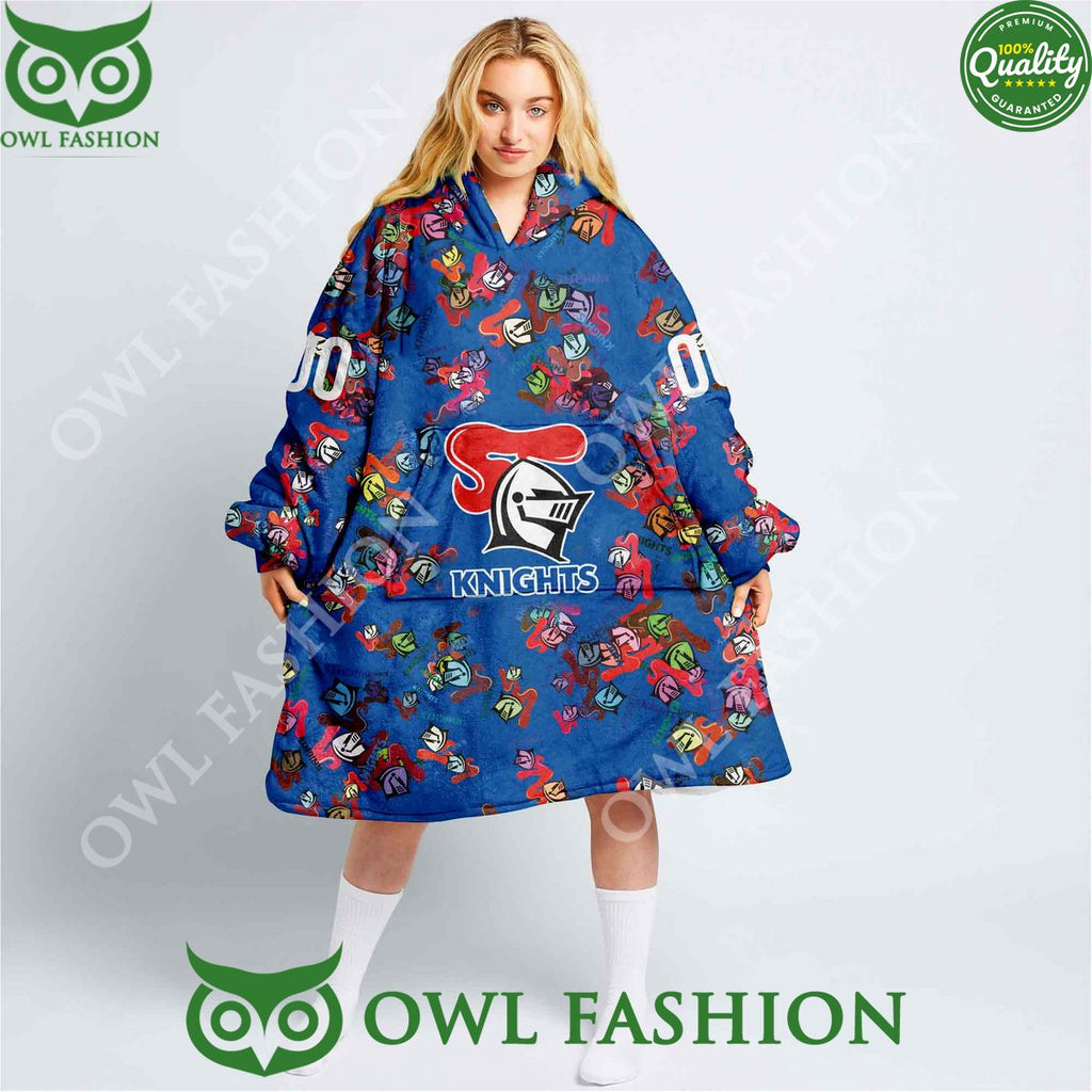 Australian professional rugby league team Newcastle Knights Logos Fleece Blanket hoodie