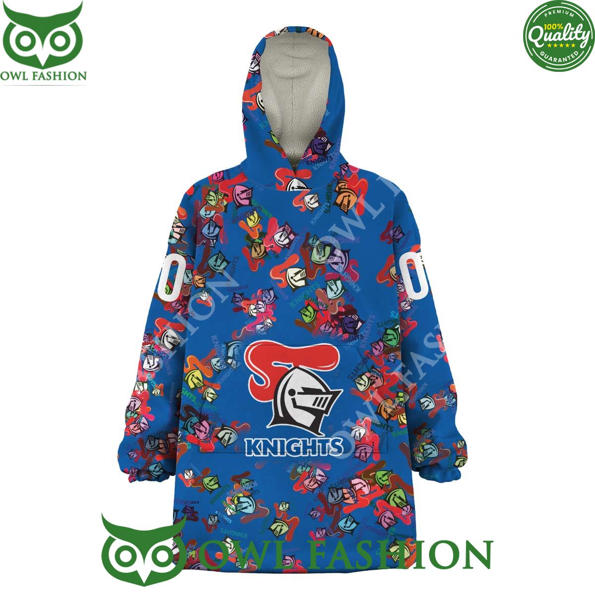 Australian professional rugby league team Newcastle Knights Logos Fleece Blanket hoodie