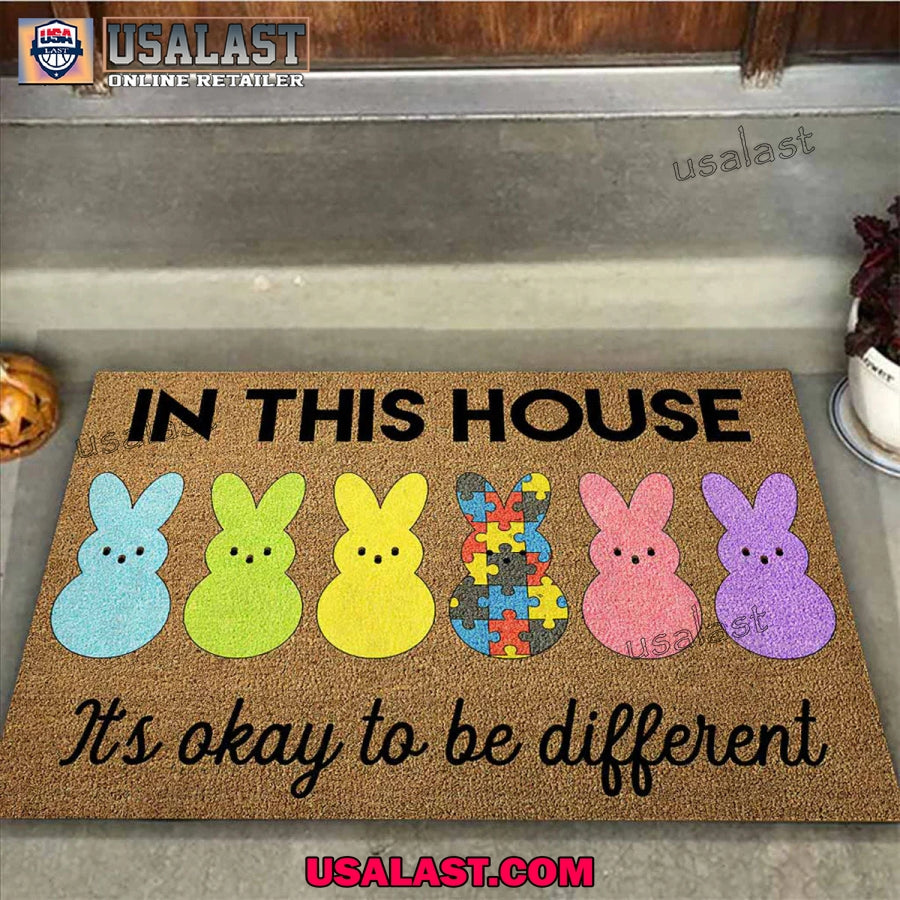 Autism Awareness Coir Doormat House Dercoration