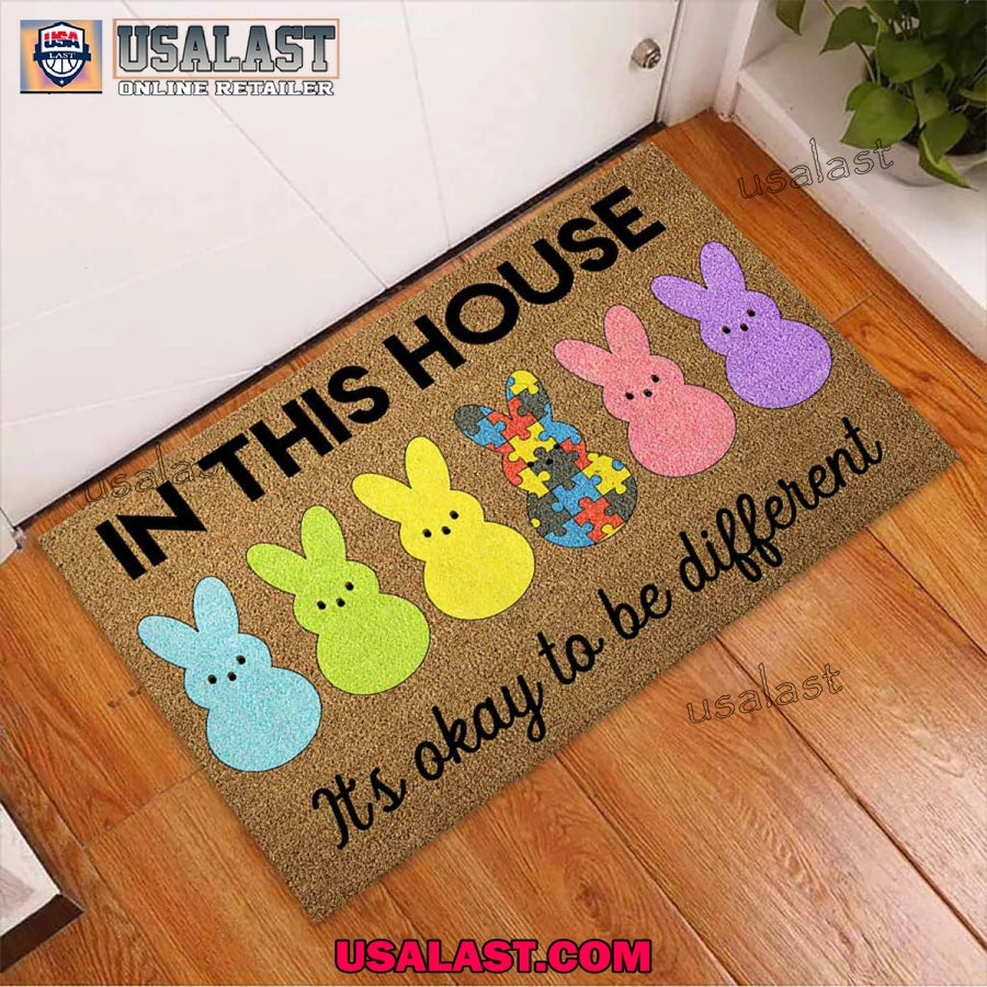 Autism Awareness Coir Doormat House Dercoration