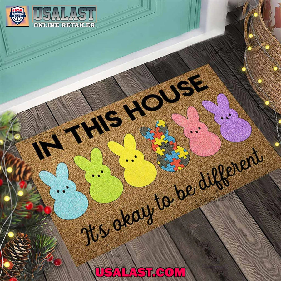 Autism Awareness Coir Doormat House Dercoration