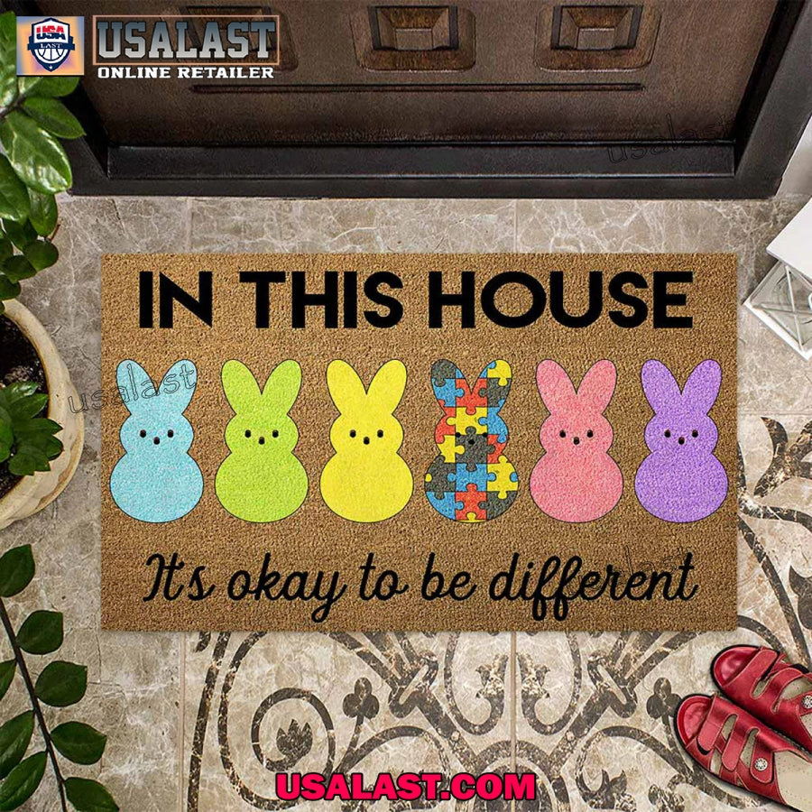 Autism Awareness Coir Doormat House Dercoration