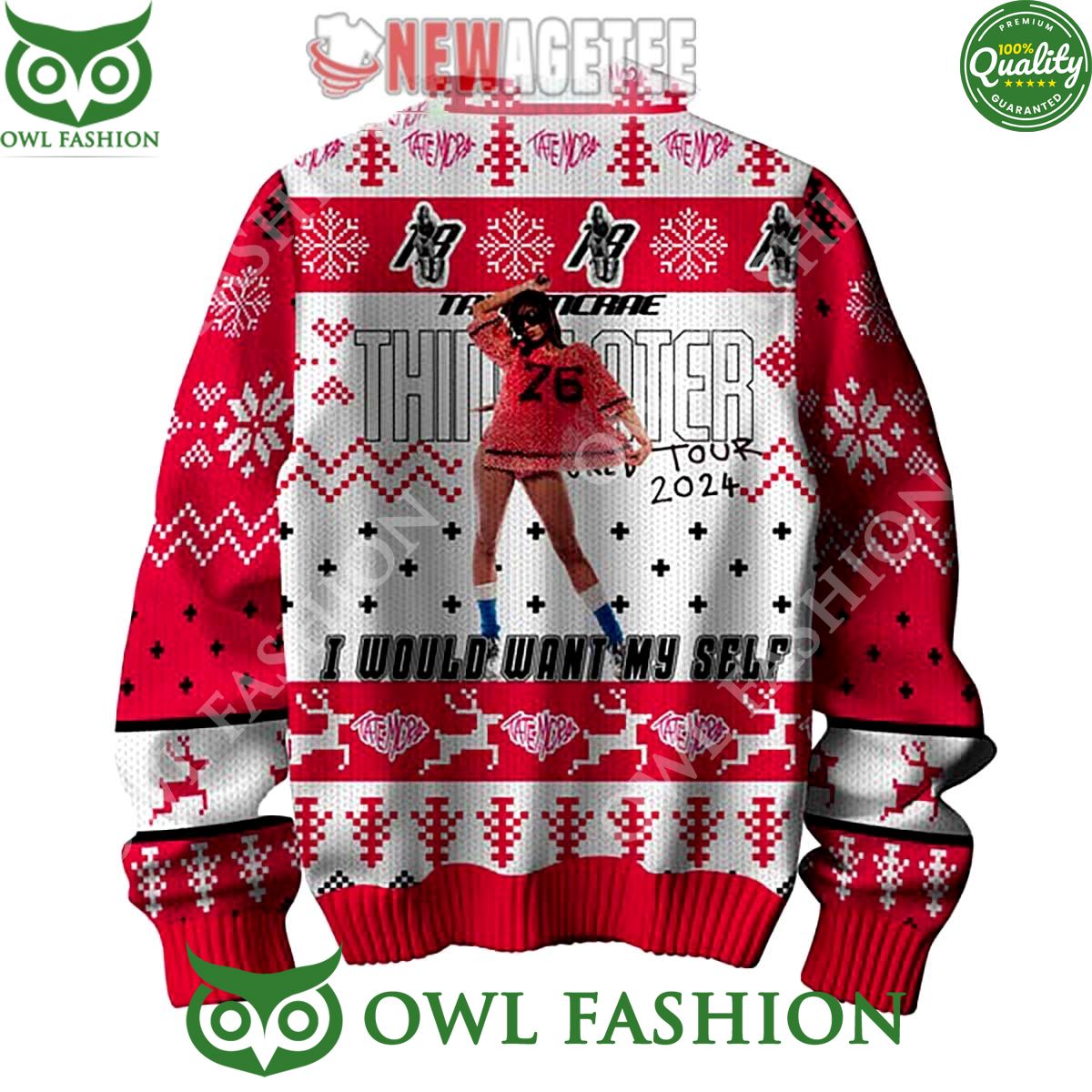 Tate Mcrae Think Later World Tour 2024 Ugly Christmas Sweater