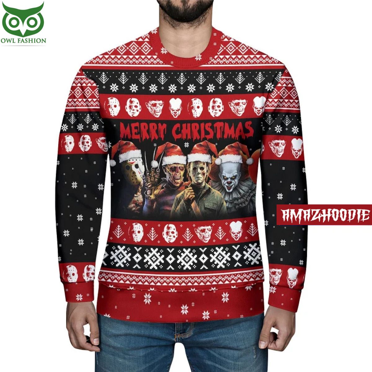 Michael Myers Horror Movie Christmas 3D Ugly Sweater