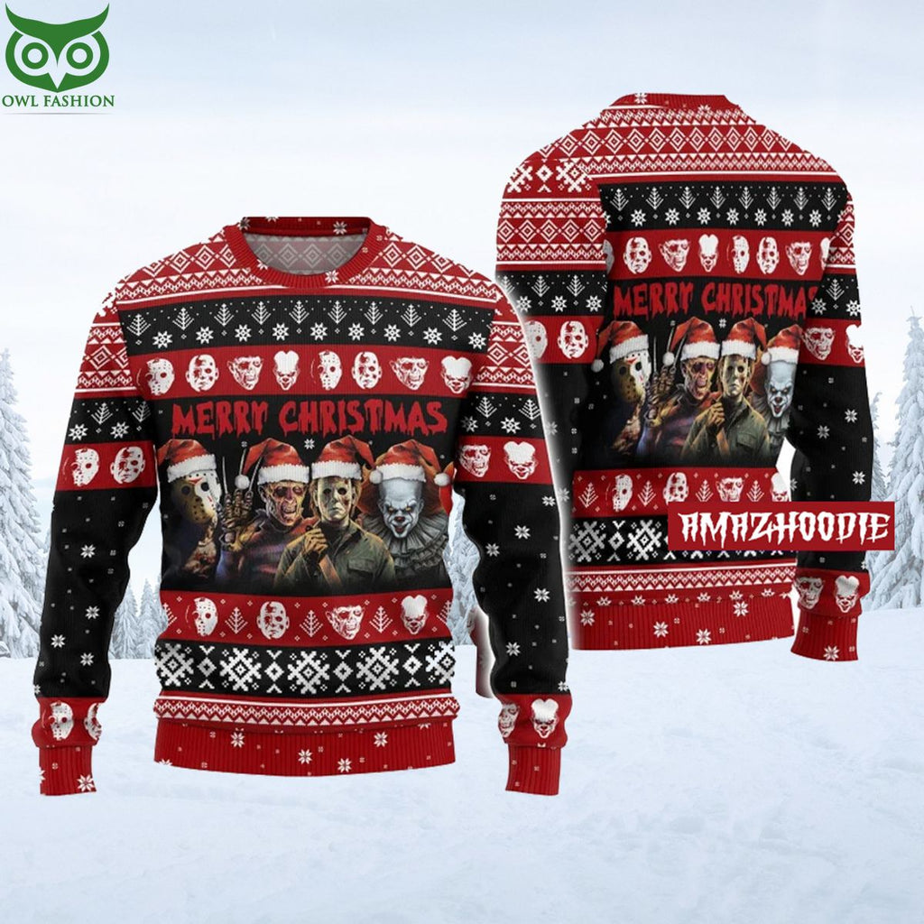 Michael Myers Horror Movie Christmas 3D Ugly Sweater