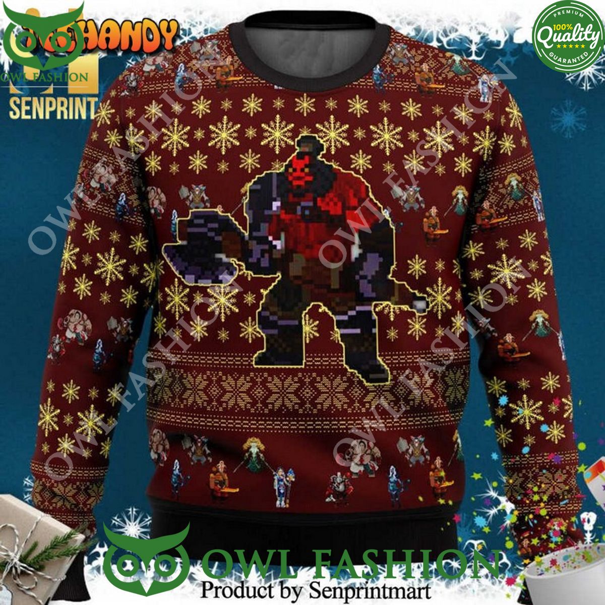 Axe Hero Dota 2 Knitted Ugly Christmas Sweater