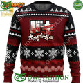 Axe Kick Baki Snowflake Pattern Manga Anime Sweater