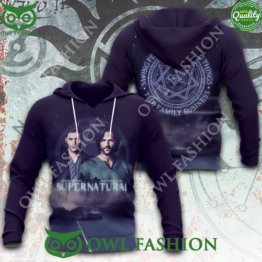 Supernatural Hunting things The Familly Business saving people 3D t shirt