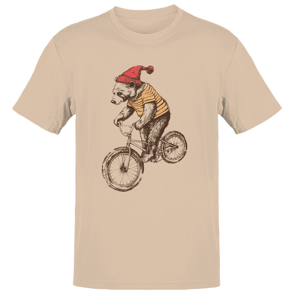 Bear Riding Bicycle Men's T-Shirt