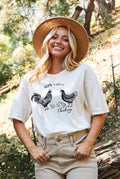 Home Is Where My Chickens Are Mineral Washed Graphic Top