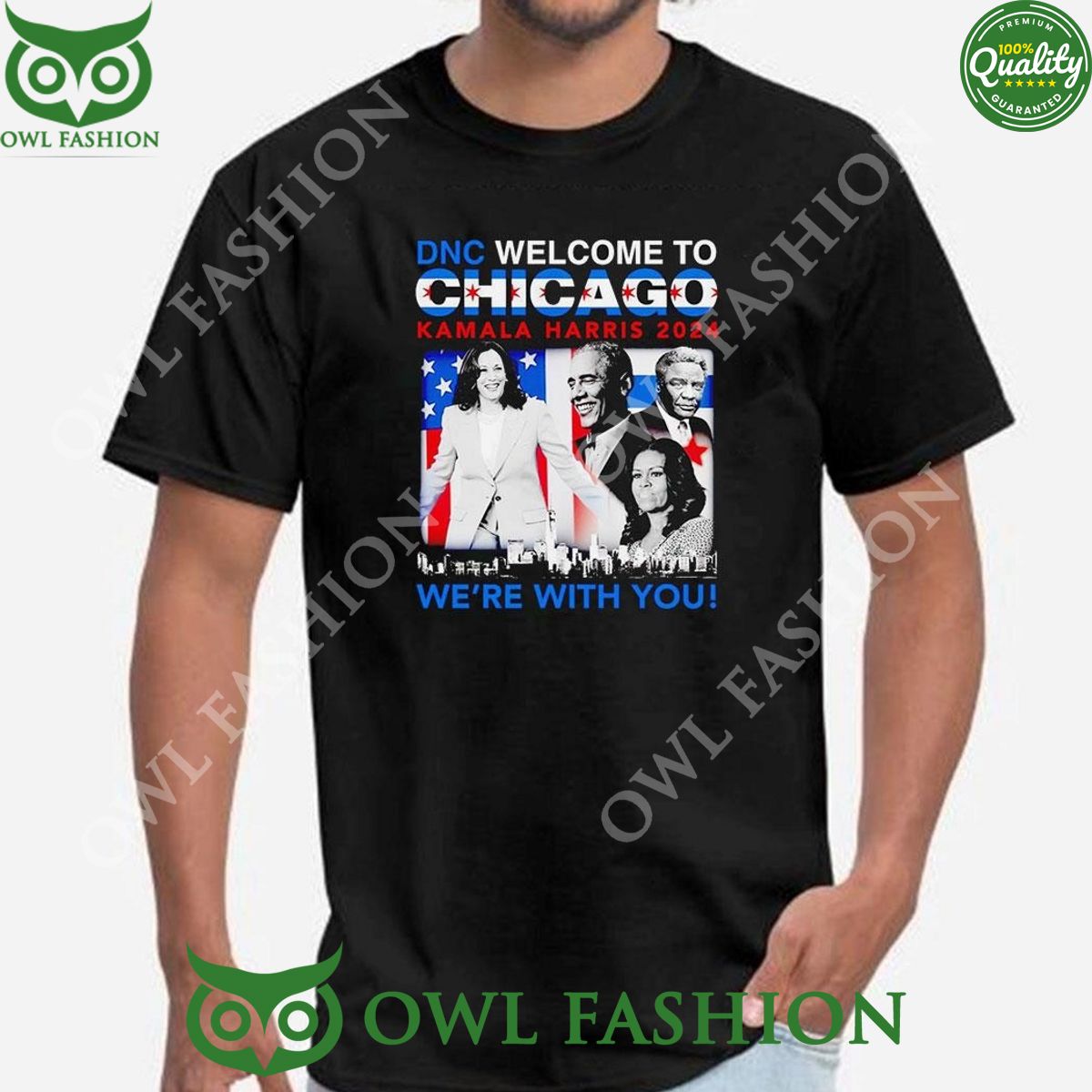 DNC Welcome To Chicago Kamala Harris 2024 Were With You Shirt