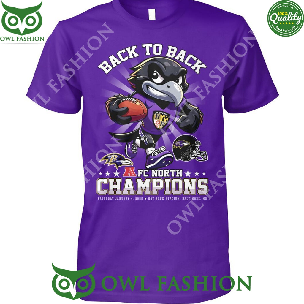 Back to Back AFC North Champions Ravens t shirt