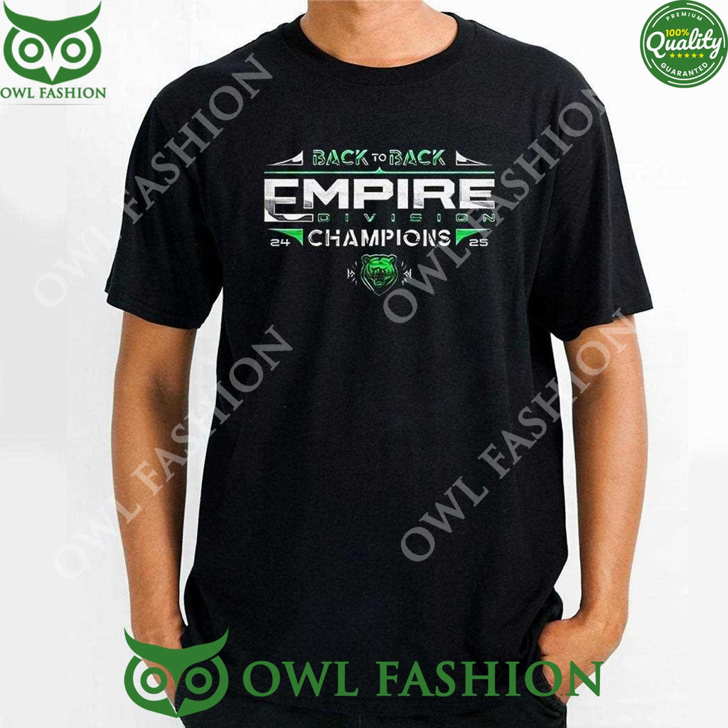 Back To Back Empire Division Champions Binghamton Black Bears 2025 Black t Shirt