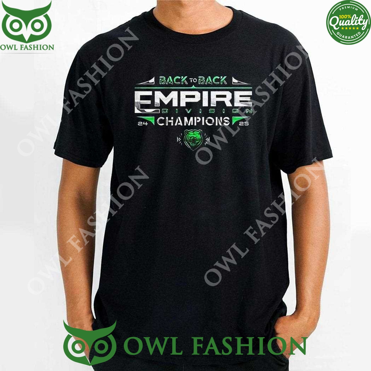 Back To Back Empire Division Champions Binghamton Black Bears 2025 Black t Shirt