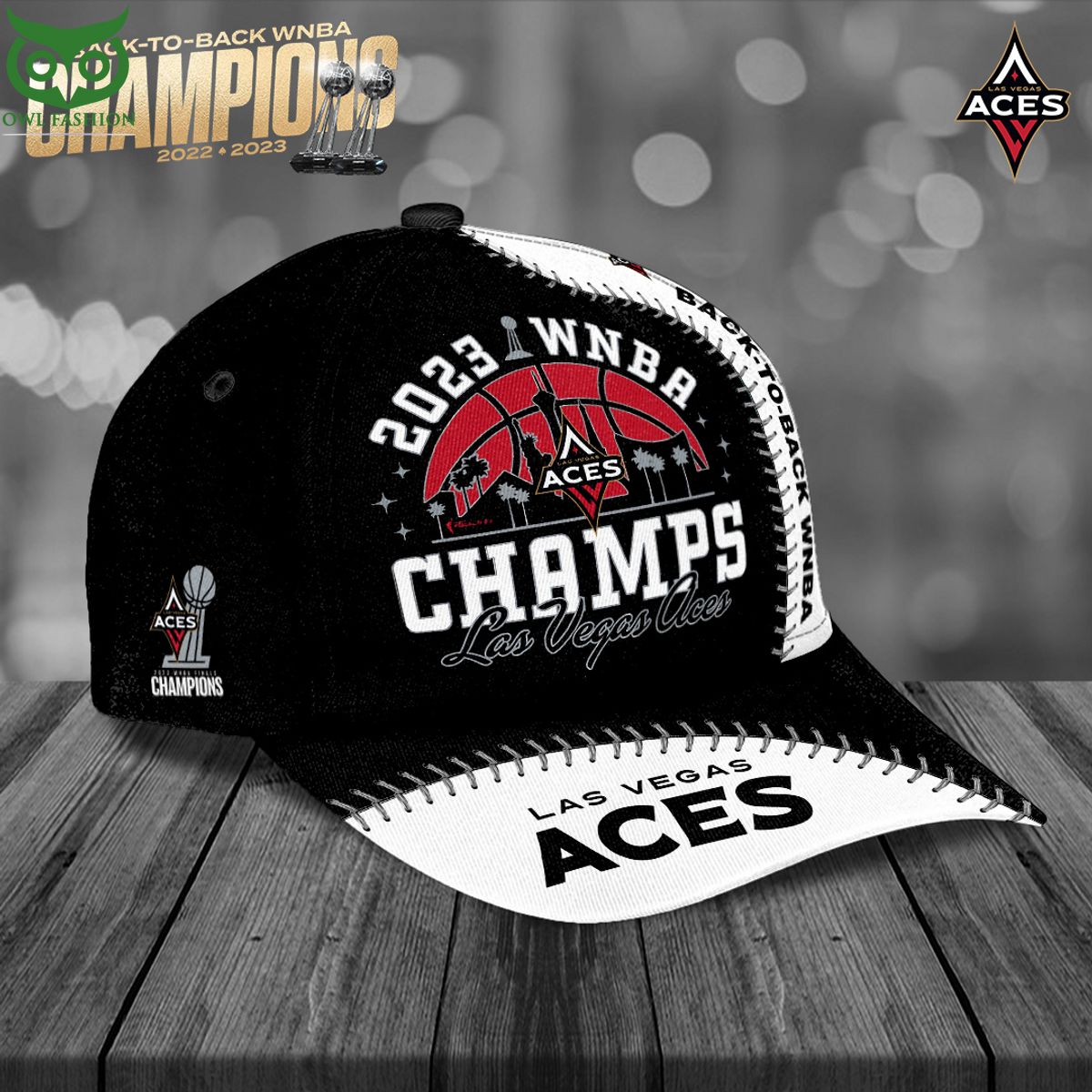 Back to Back Las Vegas Aces 2023 WNBA Champions Classic Cap