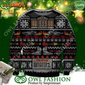 Back To The Future Pixel Car Knitted Ugly Christmas Sweater