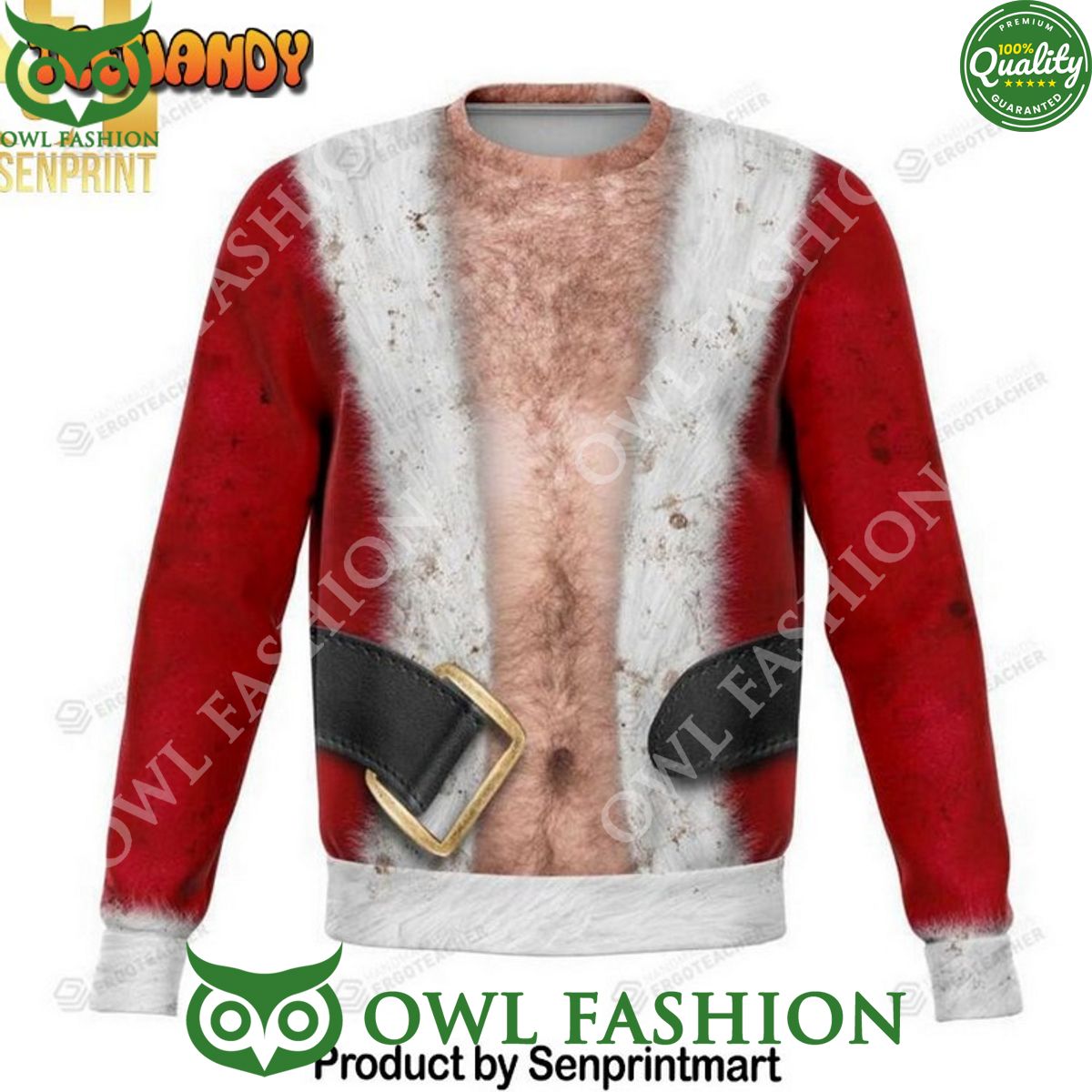 Bag Santa’s Jacket For Christmas Gifts Ugly Xmas Sweater