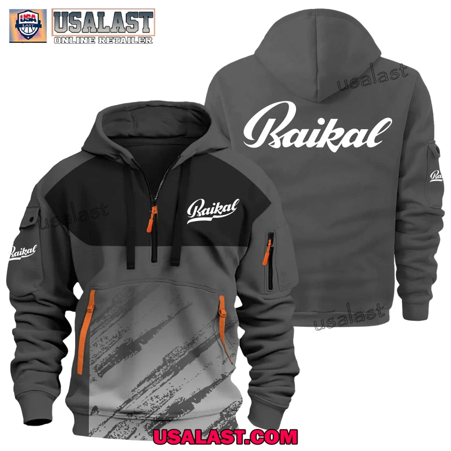 Baikal Shotgun Brand Custom Name Heavy Zip Hoodie