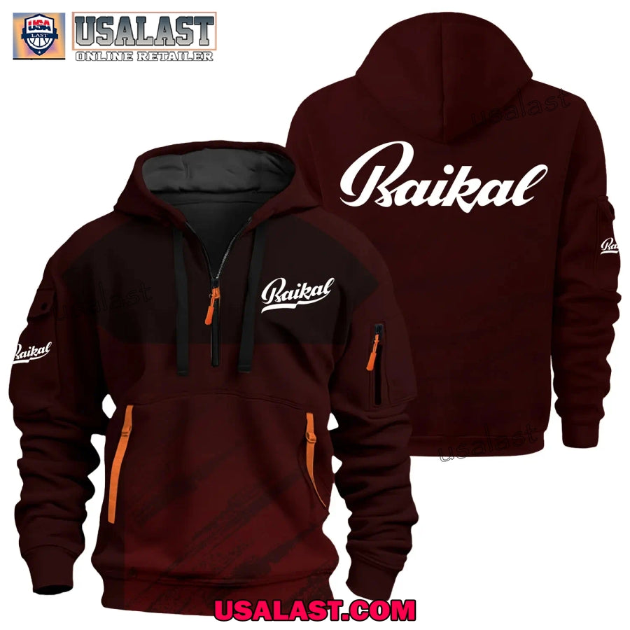 Baikal Shotgun Brand Custom Name Heavy Zip Hoodie