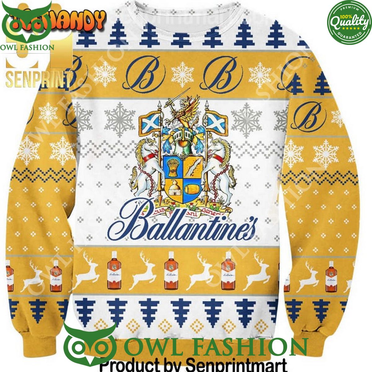Ballantine’s Gift Ideas Pattern Ugly Wool Sweater