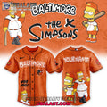 Baltimore Orioles Mix The Simpsons Heritage Custom Baseball Jersey