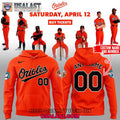 Baltimore Orioles Orange On Orange Custom Hoodie And Jersey Set