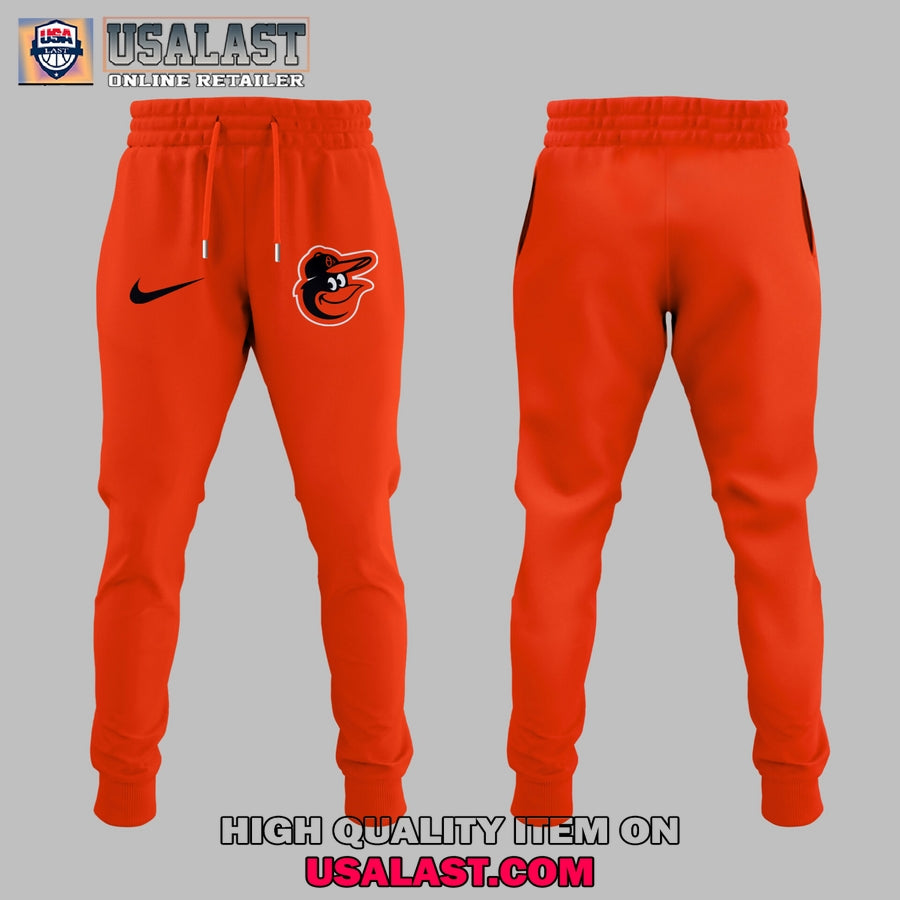Baltimore Orioles Orange On Orange Custom Hoodie And Jersey Set