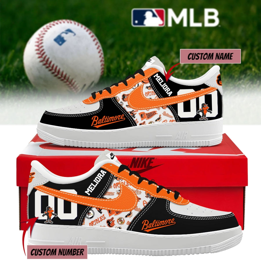 Baltimore Orioles Personalized Air Force 1 Shoes
