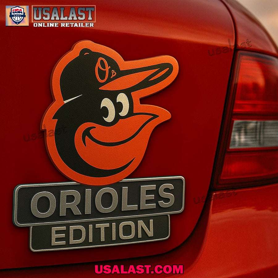 Baltimore Orioles Premium Car Emblem Custom 3D Badge