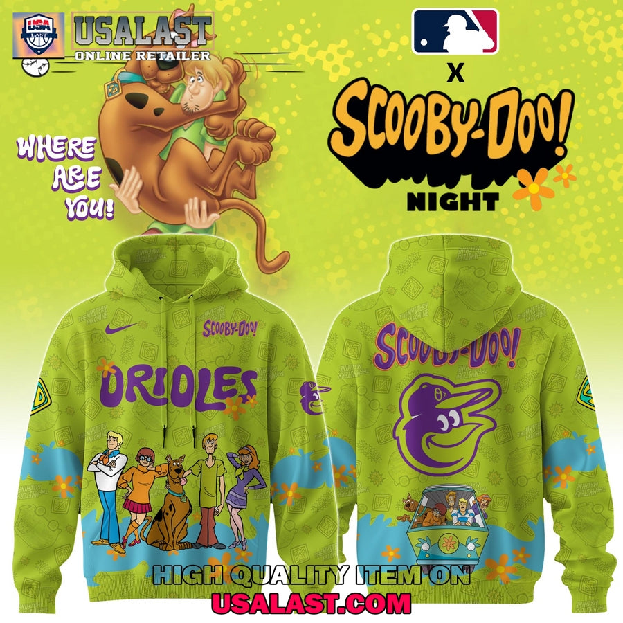 Baltimore Orioles Scooby Doo Night 3D Hoodie Set
