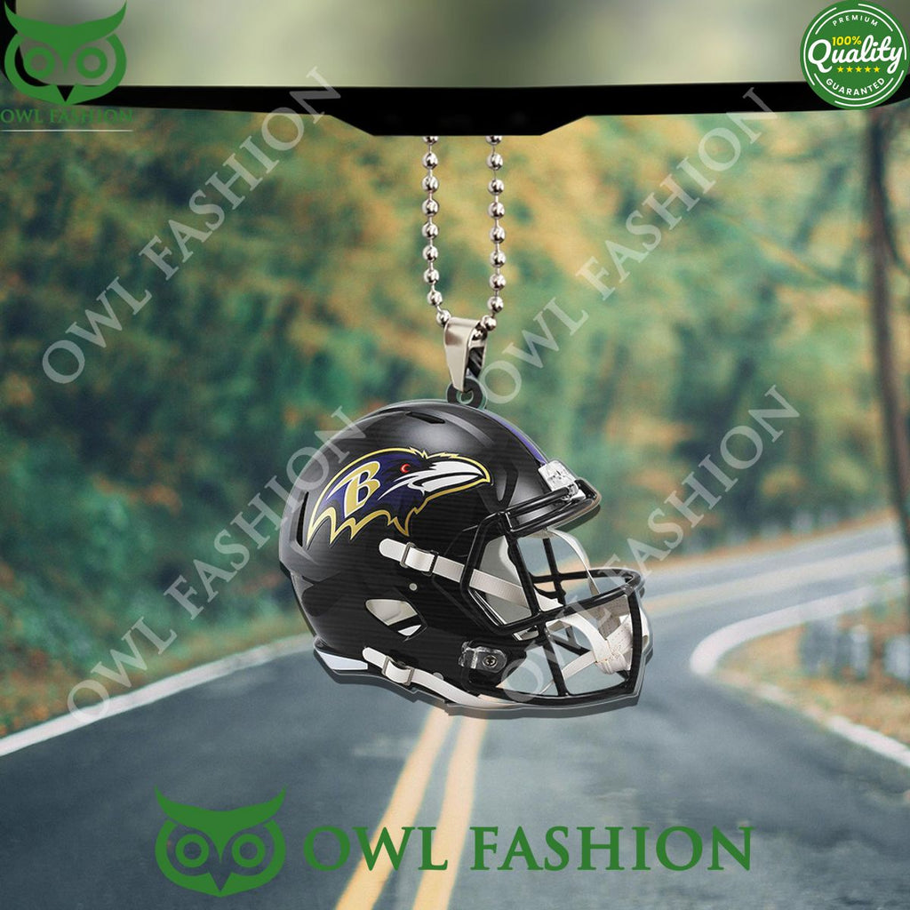 Baltimore Ravens Custom Black 3D Car Ornament