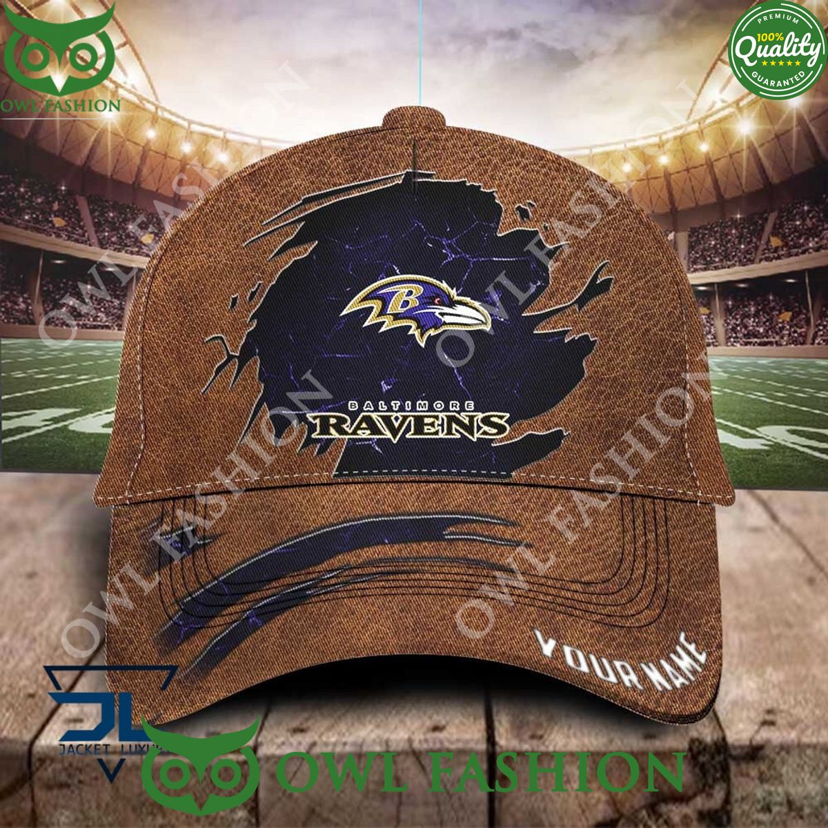 Baltimore Ravens Lightning Tear Customized Printed Classic Cap