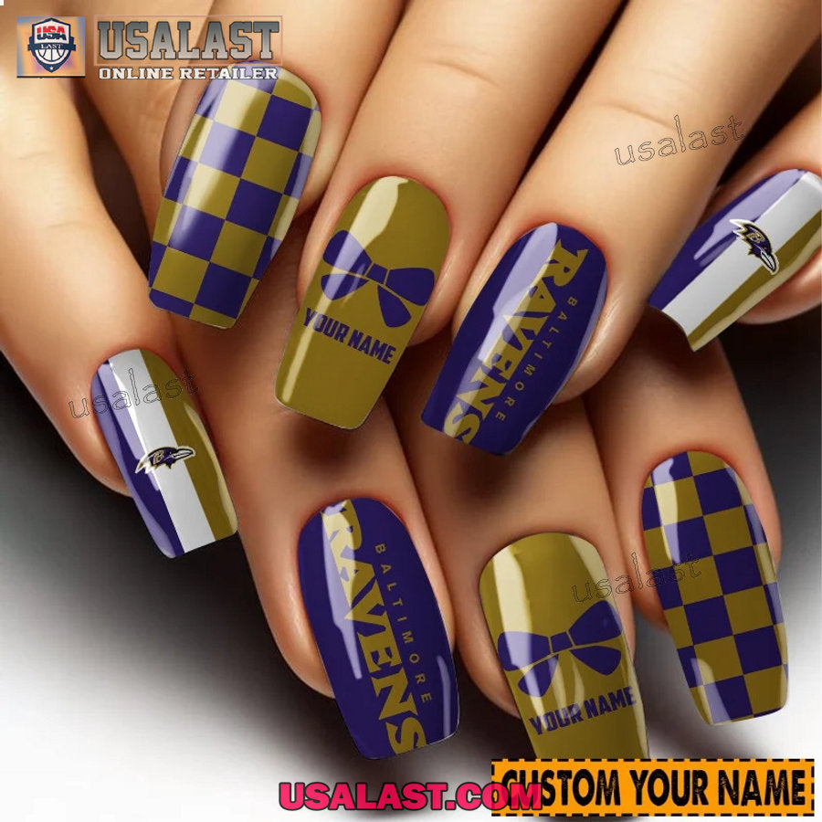 Baltimore Ravens Women Custom Nails Set