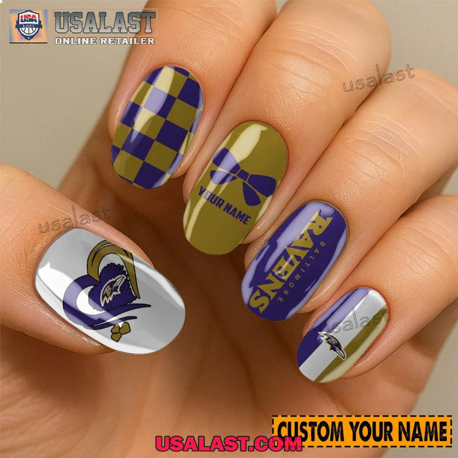 Baltimore Ravens Women Custom Nails Set
