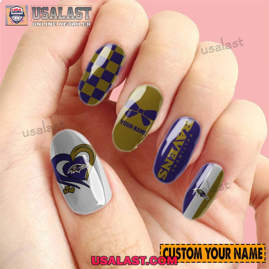 Baltimore Ravens Women Custom Nails Set