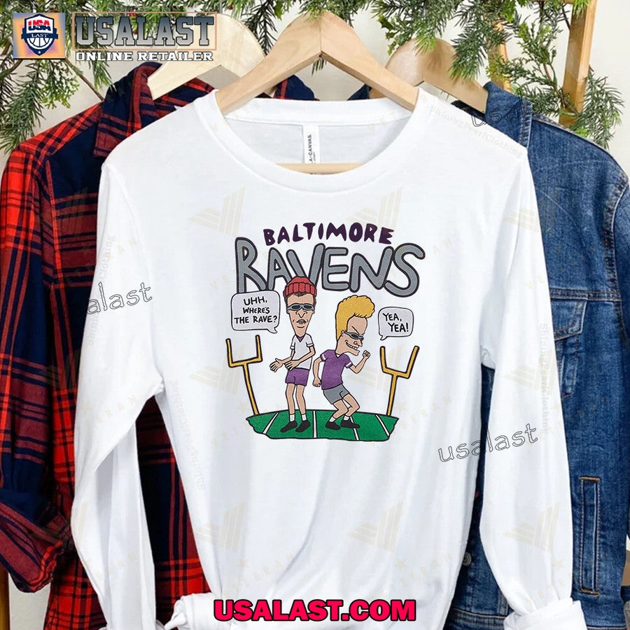 Baltimore Ravens x Beavis and Butthead Apparel Tee Shirt, Sweatshirt