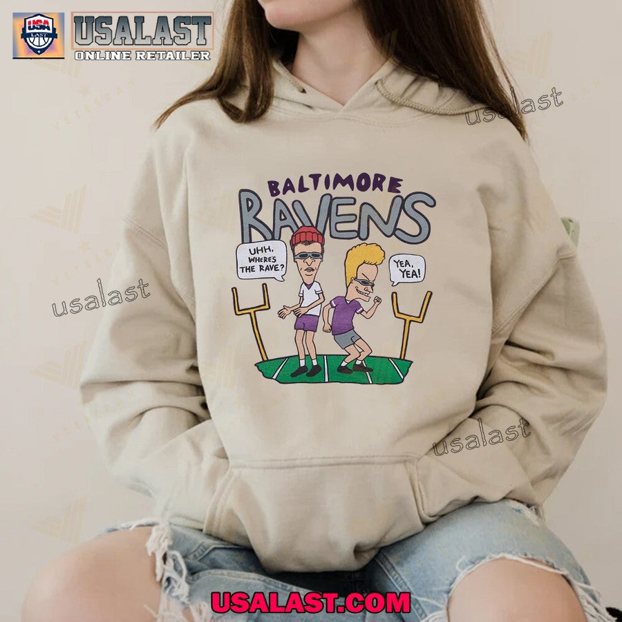 Baltimore Ravens x Beavis and Butthead Apparel Tee Shirt, Sweatshirt