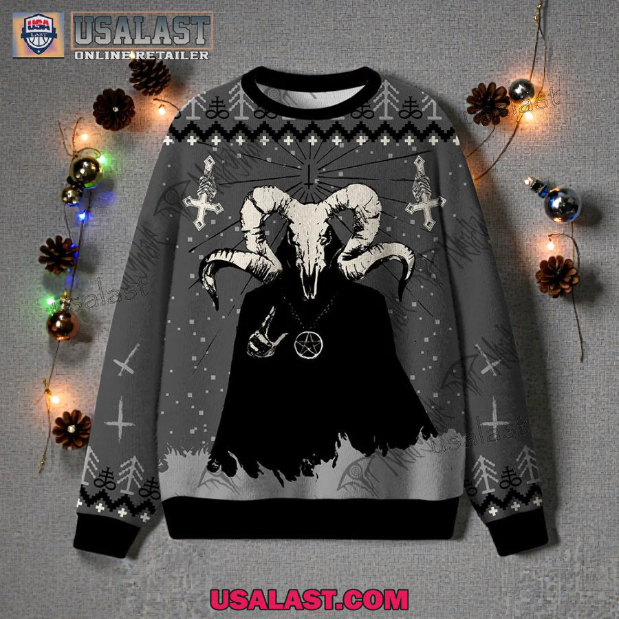 Baphomet Knights Templar Ugly Christmas Sweater