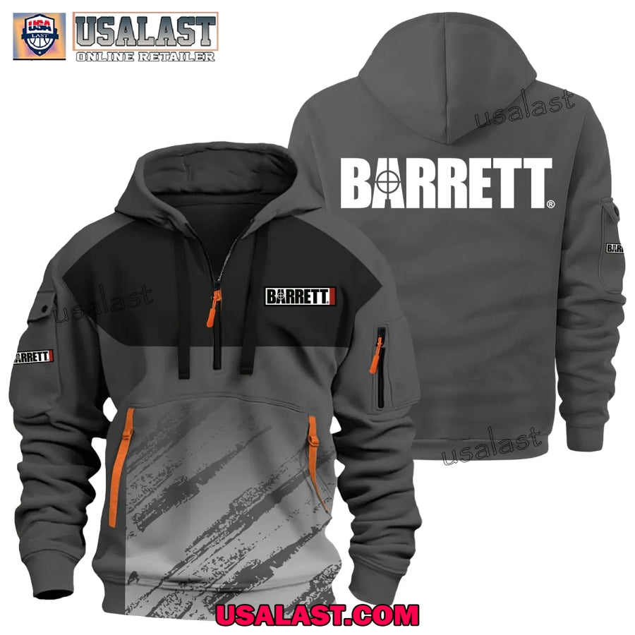 Barrett Firearms Brand Custom Name Heavy Zip Hoodie