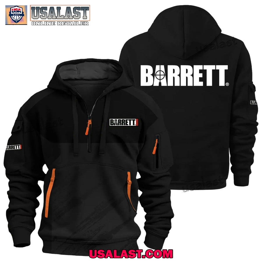 Barrett Firearms Brand Custom Name Heavy Zip Hoodie
