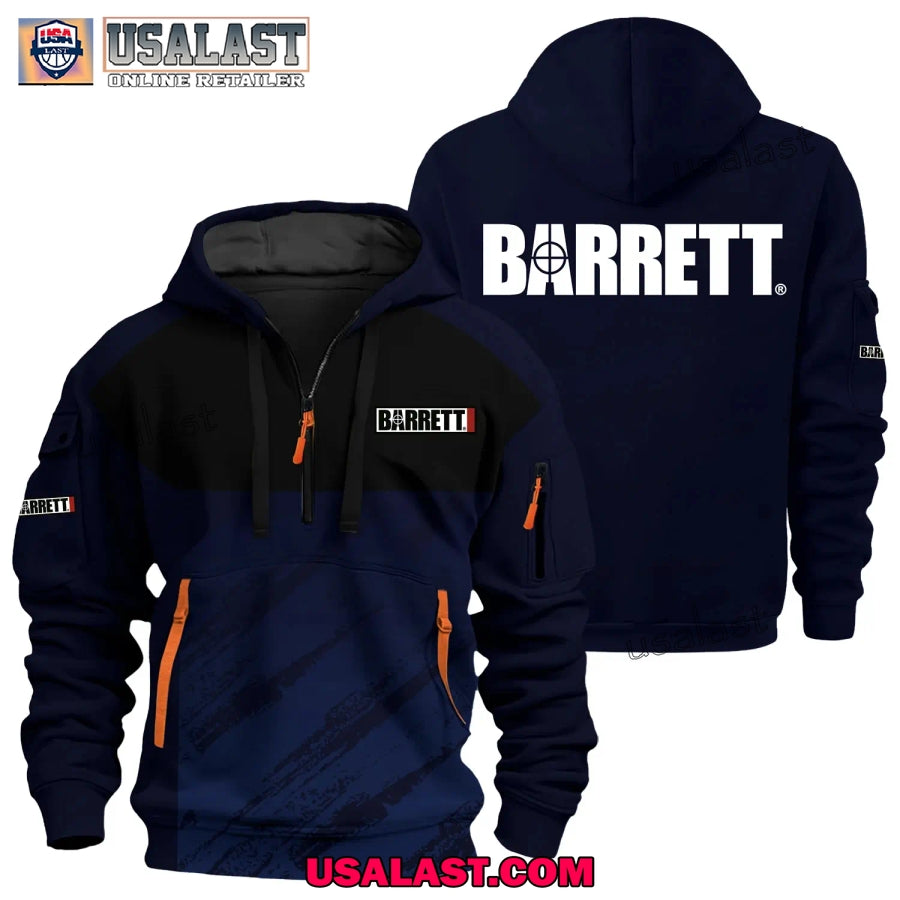 Barrett Firearms Brand Custom Name Heavy Zip Hoodie