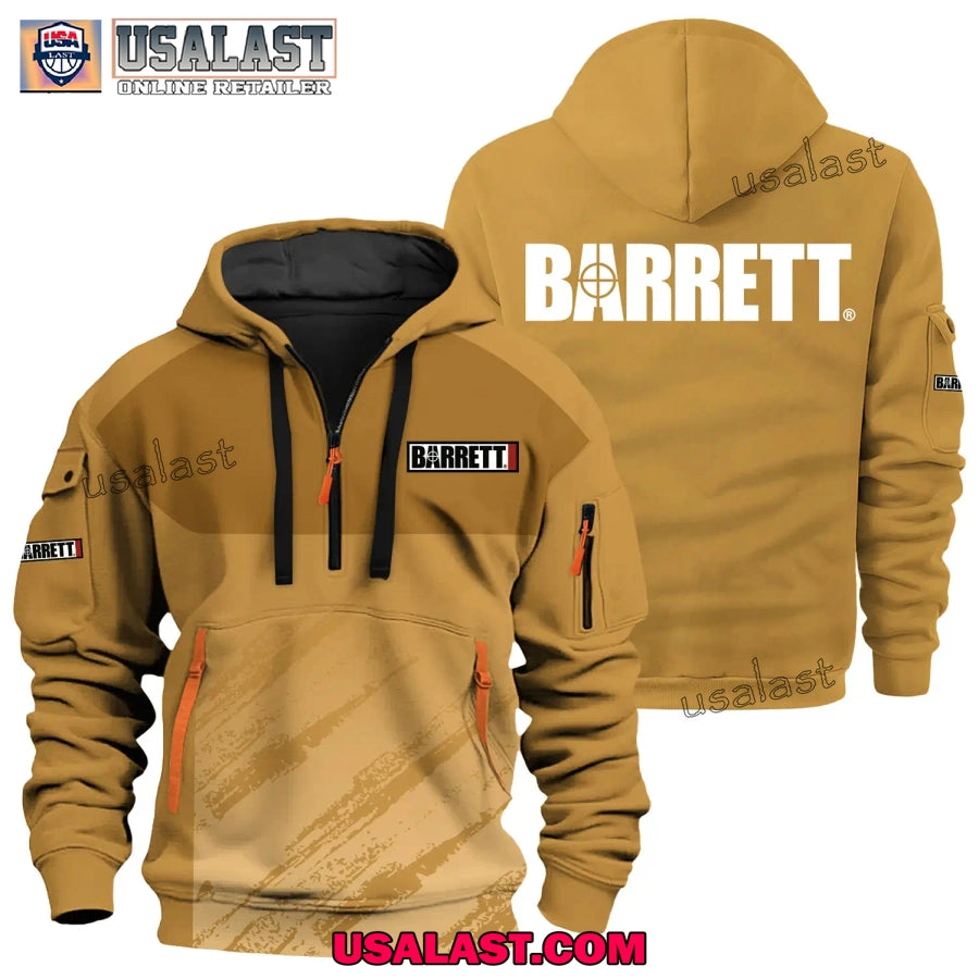 Barrett Firearms Brand Custom Name Heavy Zip Hoodie