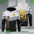 Baseball San Diego Padres Team MLB Black White Printed Hoodie