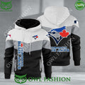 Baseball Toronto Blue Jays Team MLB Black White Printed Hoodie