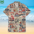 Beauty and the Cars Globe Hawaiian Shirt