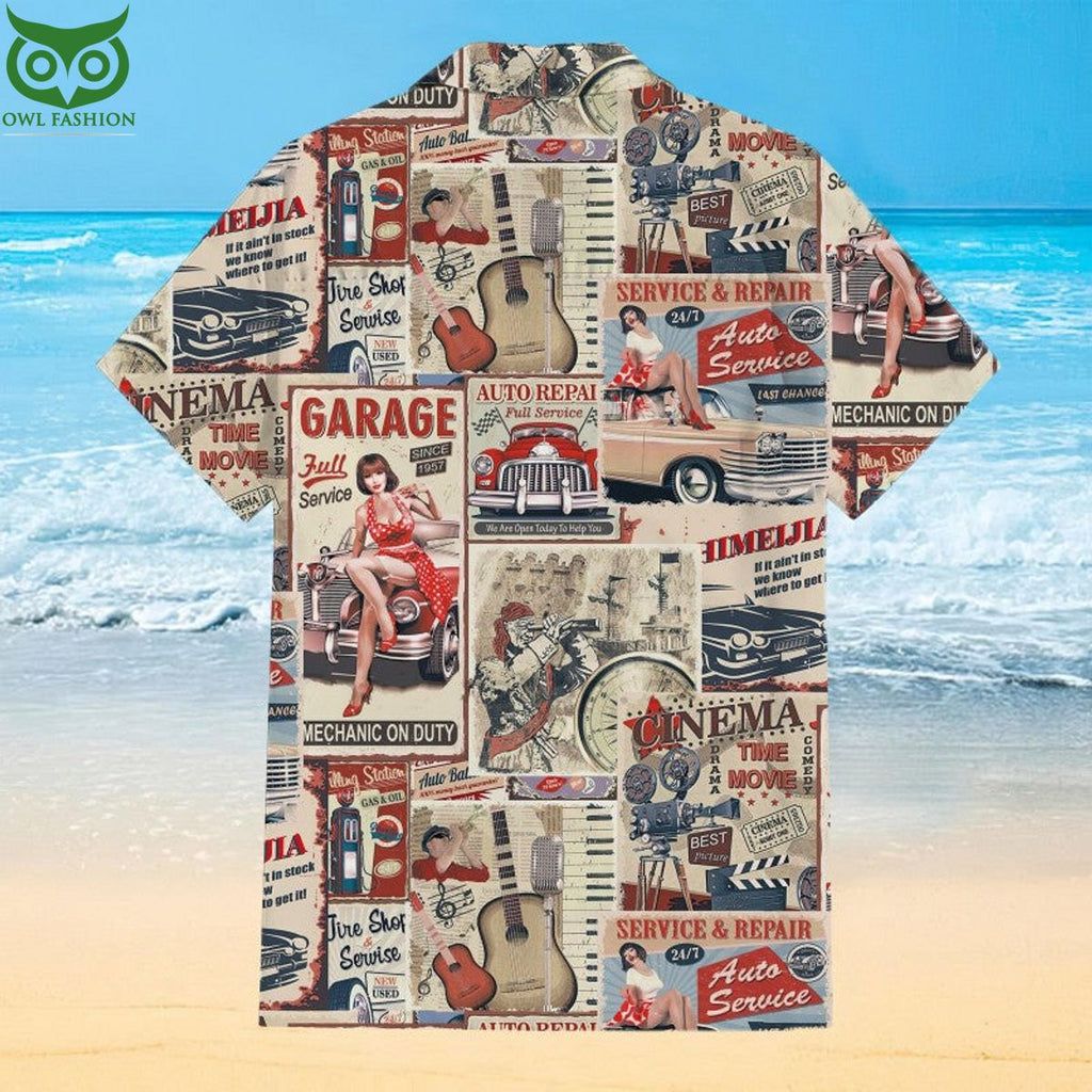 Beauty and the Cars Globe Hawaiian Shirt