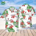 Beck’s Beer Hibiscus Flower And Tropical Palm Leaves Limited Hawaiian Shirt